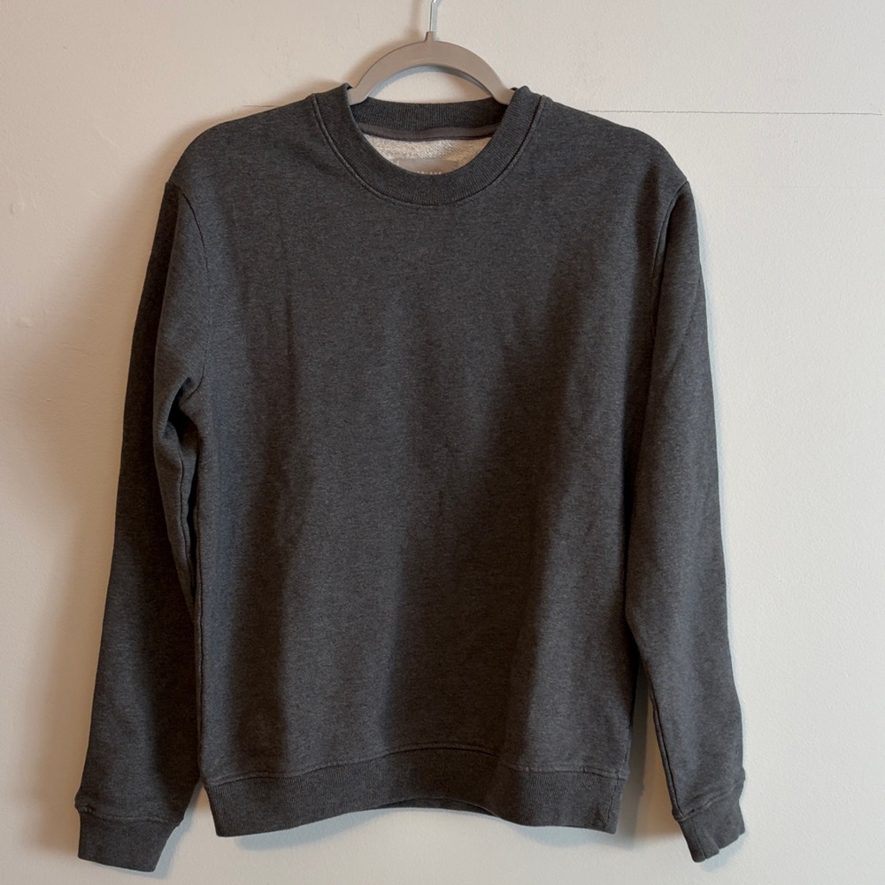 Everlane ladies Charcoal Crewneck Sweatshirt. XS. 💯 organic cotton.